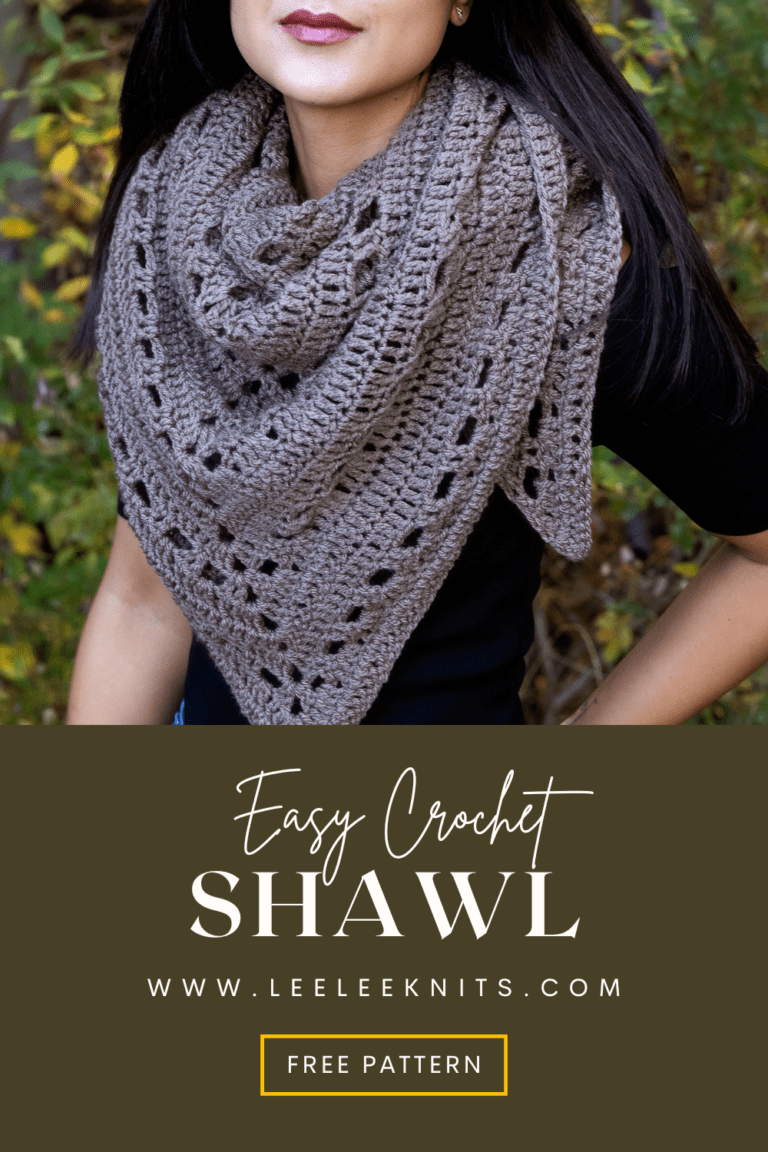 Easy Triangle Shawl Crochet Pattern Leelee Knits