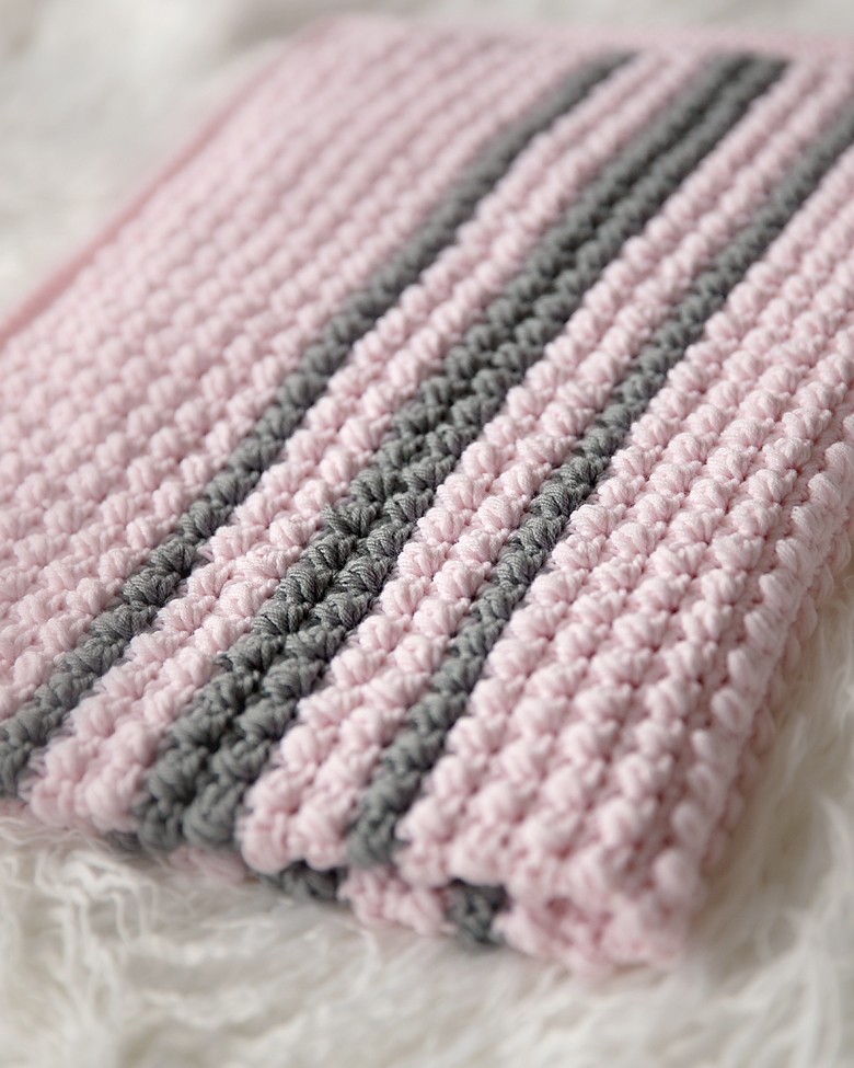 Bobbles and Stripes Baby Blanket Pattern