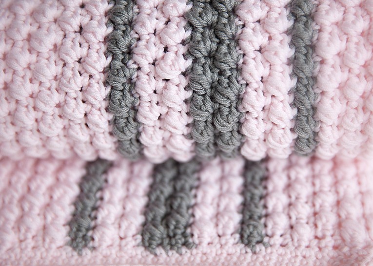 Bobbles and Stripes Baby Blanket Pattern