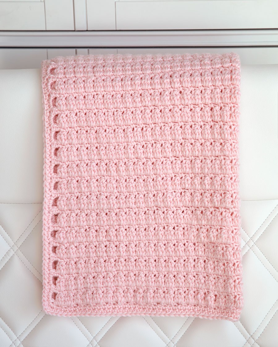 Cluster Stitch Crochet Baby Blanket