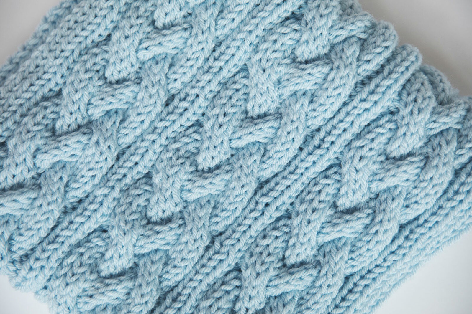 Cable Knit Scarf Pattern Top View