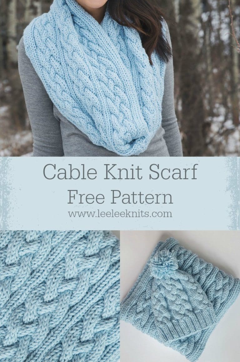 Cable Knit Scarf Pattern with Braided Cables - Leelee Knits