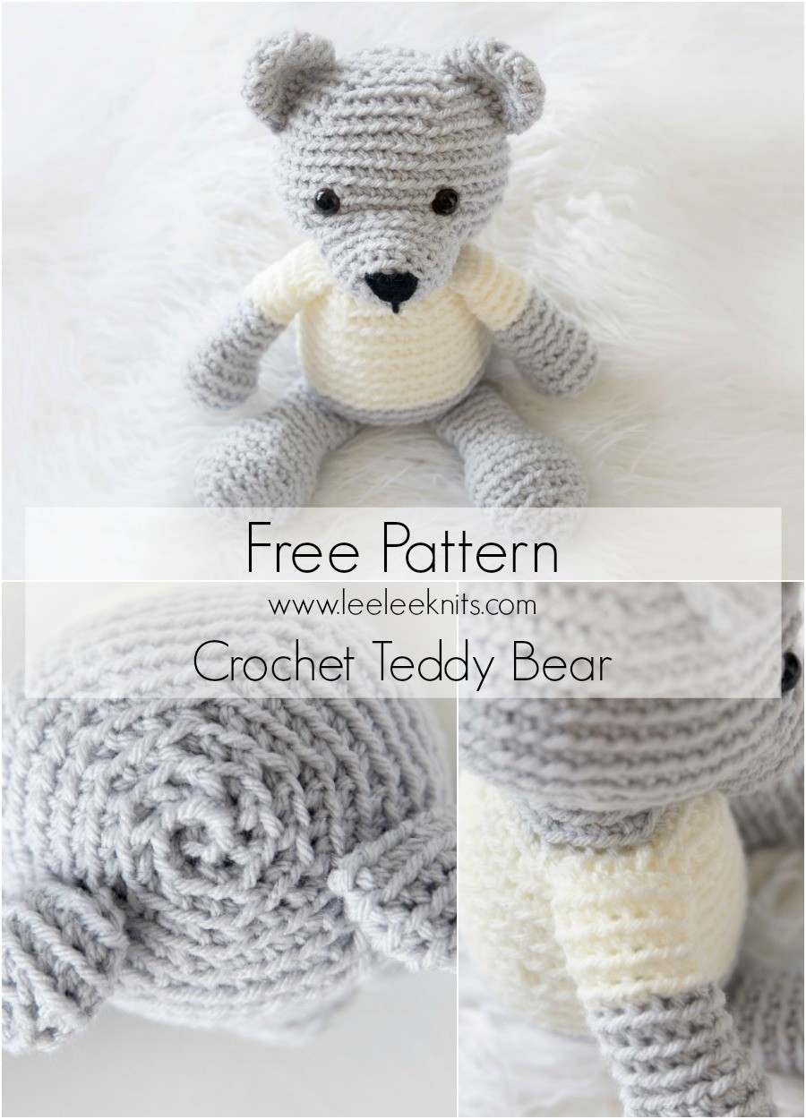 Crochet Teddy Bear - Free Pattern! - Leelee Knits