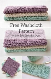 Crochet Washcloth Pattern - Beginner Friendly and Free - Leelee Knits