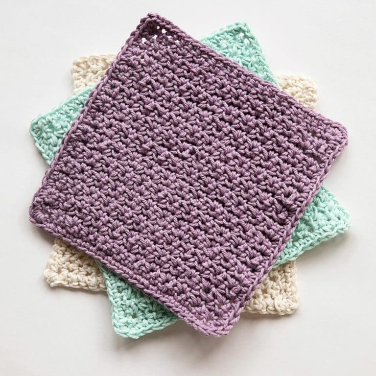 Crochet Washcloth Pattern - Beginner Friendly and Free - Leelee Knits