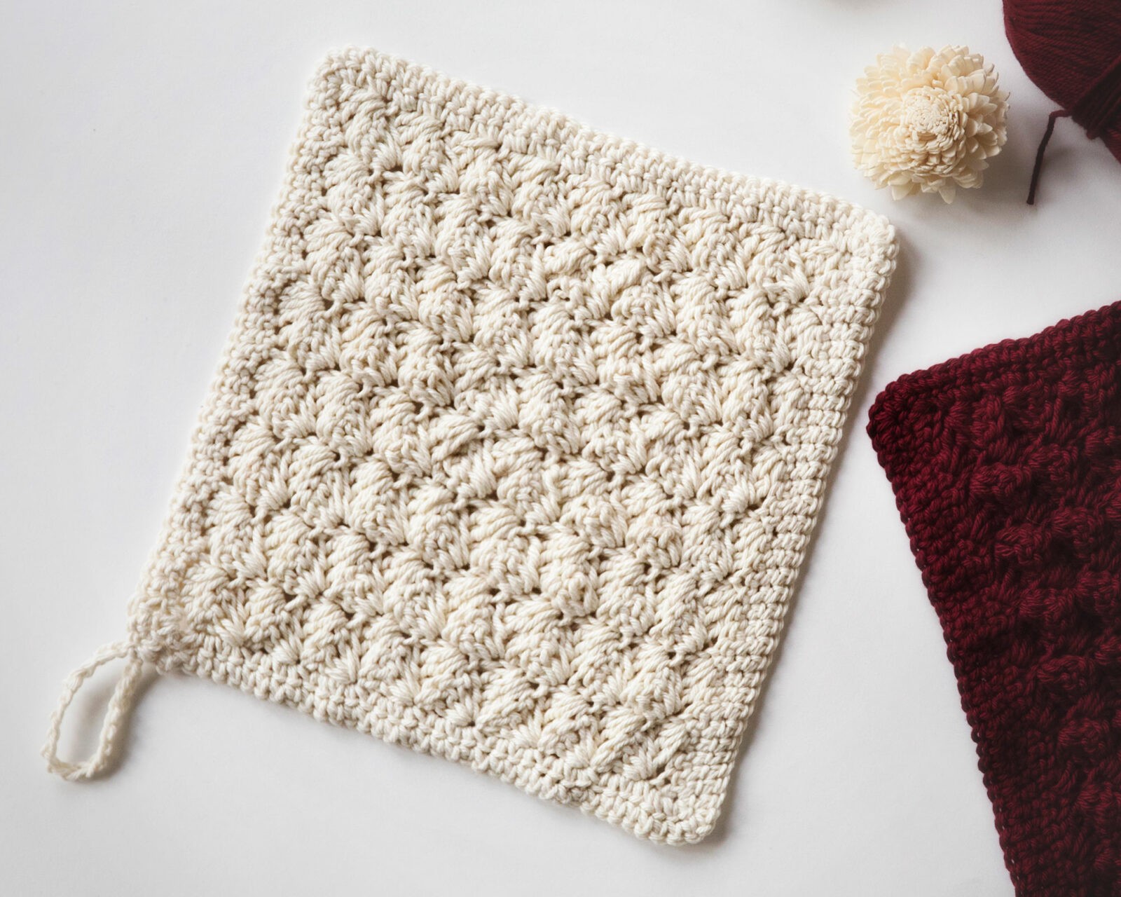 Crochet Potholder Pattern Beginner Friendly Leelee Knits