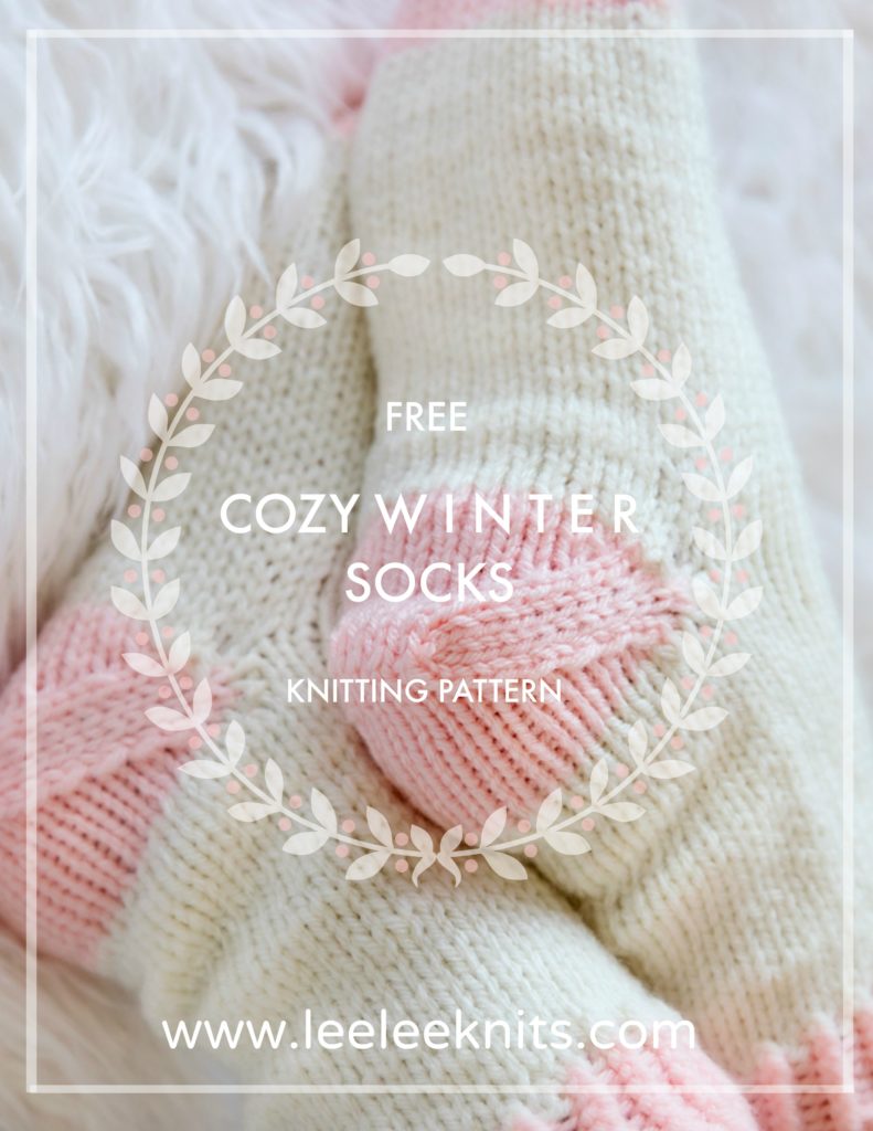 Cozy Slipper Socks Knitting Pattern - Leelee Knits