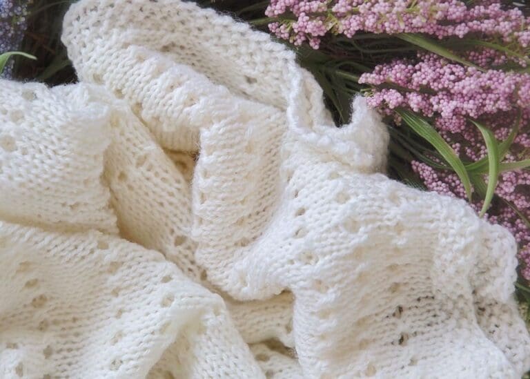 Eyelet Baby Blanket Knitting Pattern Leelee Knits