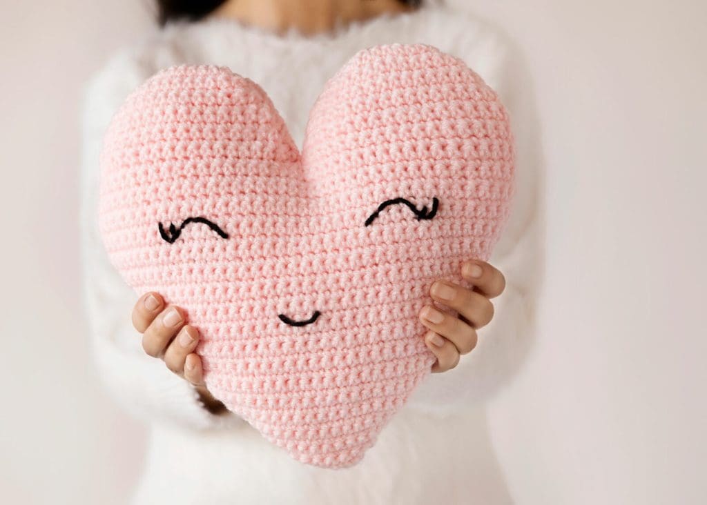 Heart Pillow Crochet Pattern