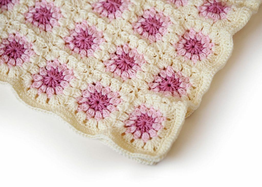 Granny Square Crochet Blanket Pattern Side View