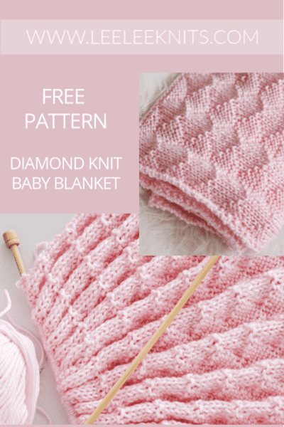 Diamond Knitting Pattern - Diamonds & Purls Baby Blanket - Leelee Knits