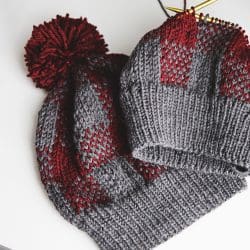 Knit Buffalo Plaid Hat Pattern - Includes Video Tutorial - Leelee Knits