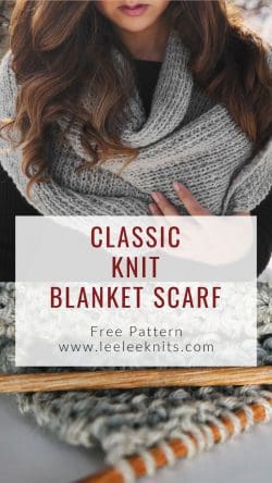 Classic Knit Blanket Scarf - Leelee Knits