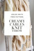 Free Cable Knit Blanket Pattern - Leelee Knits