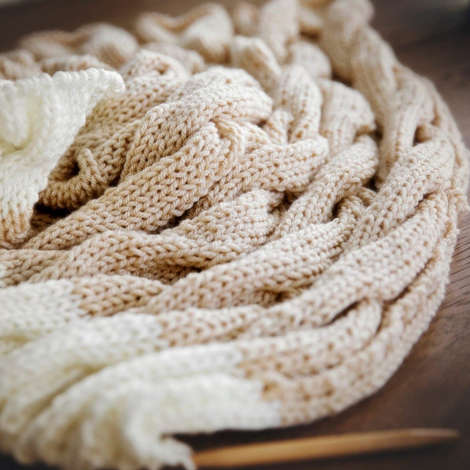 Free Cable Knit Blanket Pattern - Leelee Knits