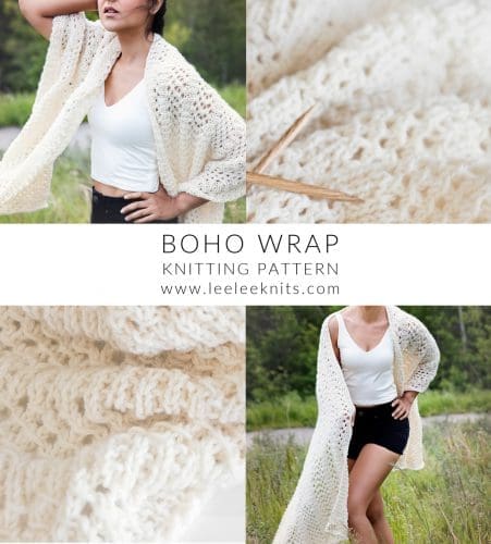 Knitted Wrap Pattern For A Bohemian Inspired Shawl - Leelee Knits