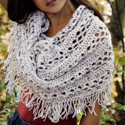 Crochet Wrap Pattern - The Bonfire Shawl - Leelee Knits