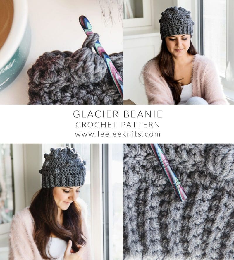 Chunky Beanie Crochet Pattern - The Glacier Hat - Leelee Knits