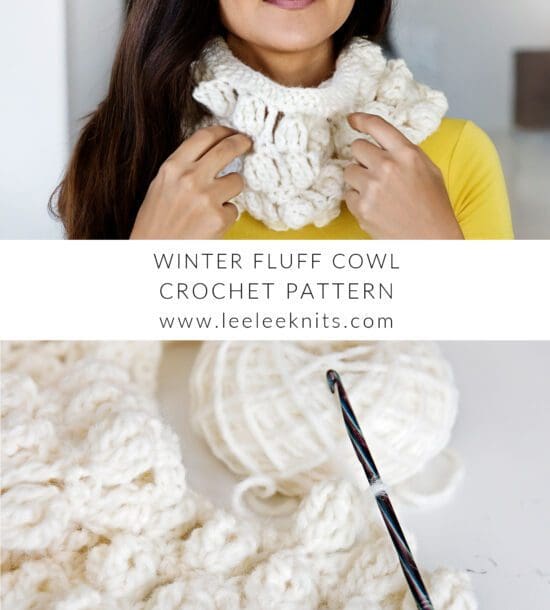 Winter Fluff Cowl Crochet Pattern - Leelee Knits