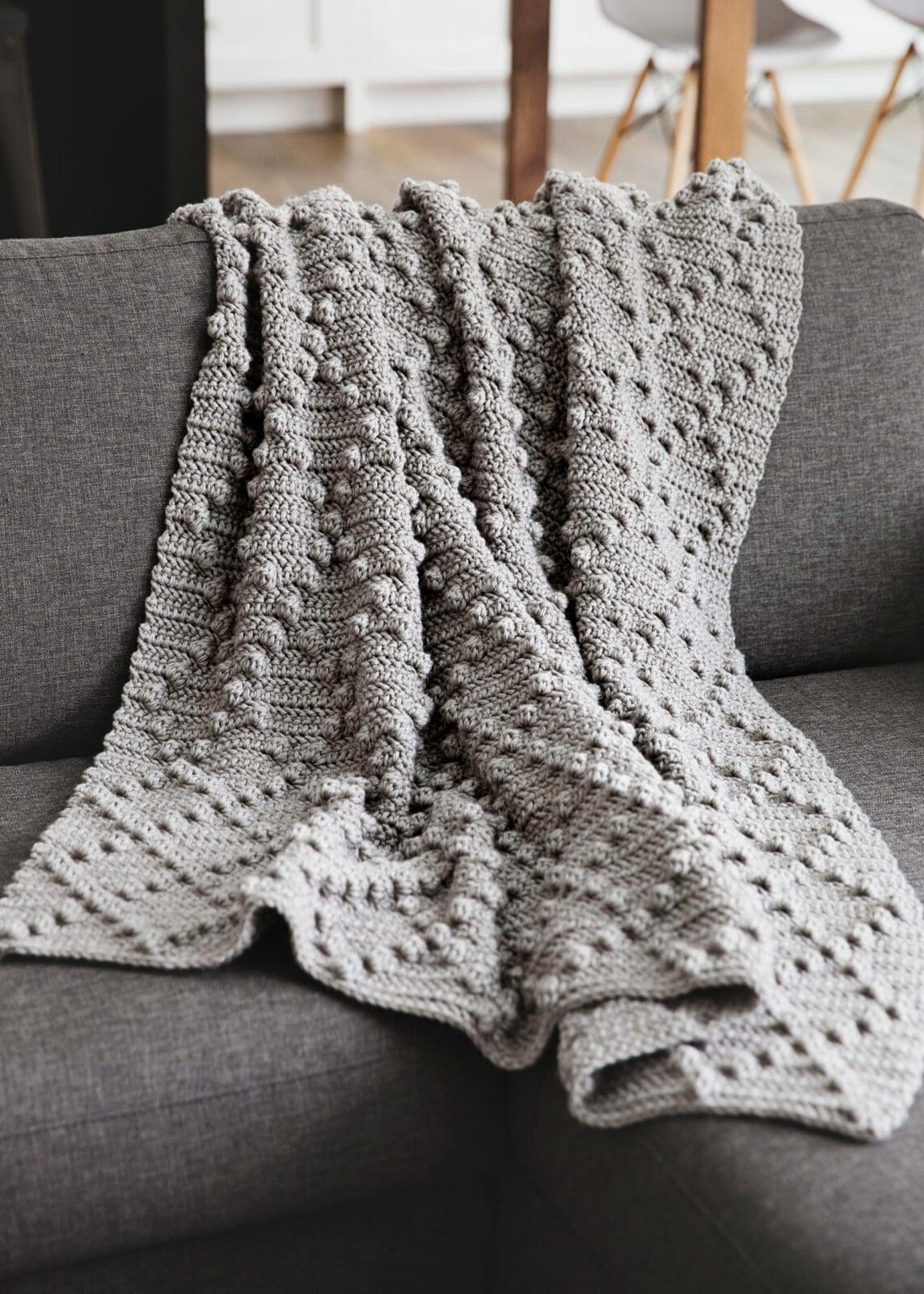 Crochet Bobble Blanket Pattern - With Video Tutorial - Leelee Knits