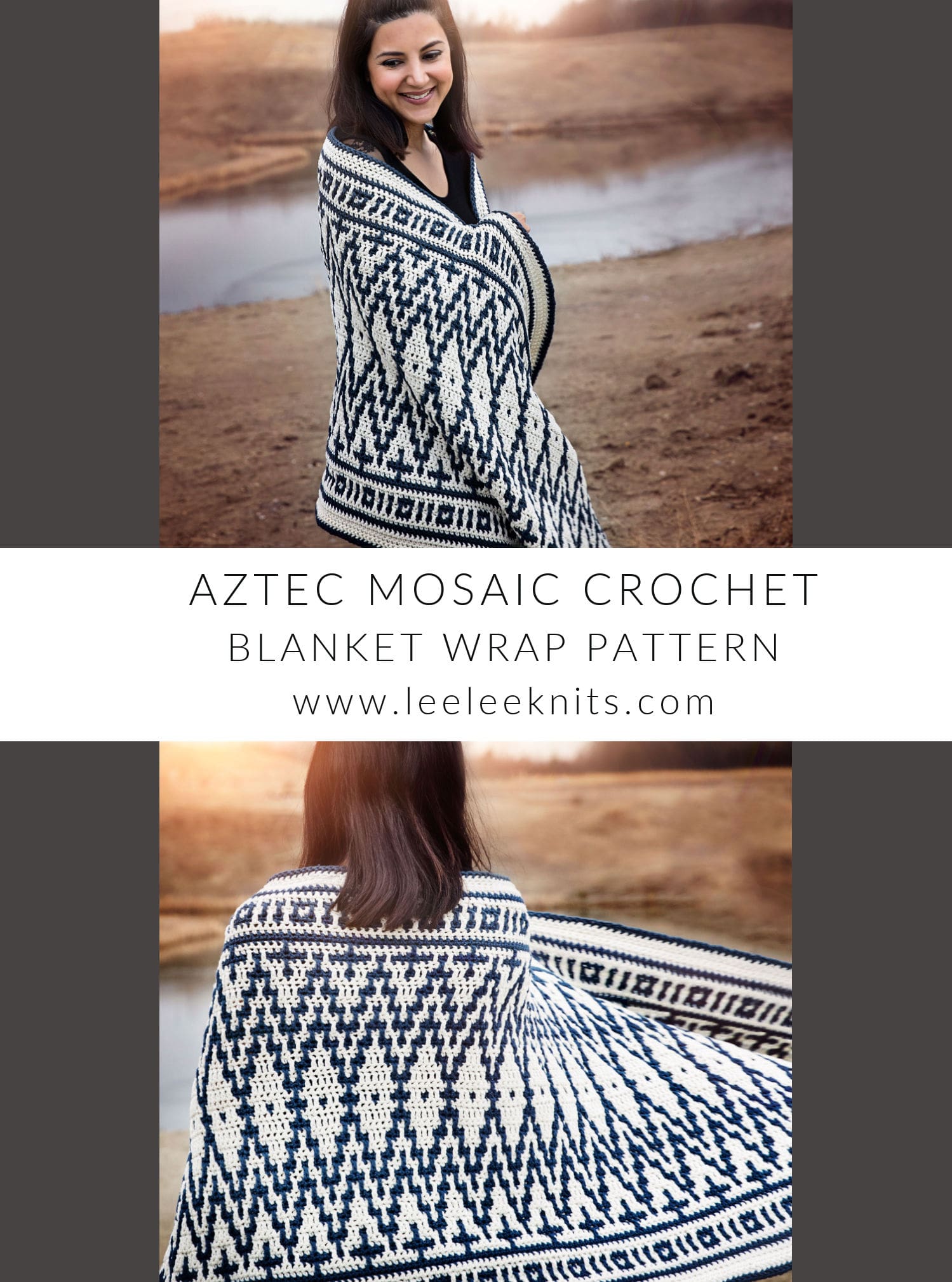 Mosaic Crochet Blanket Wrap Pattern Leelee Knits