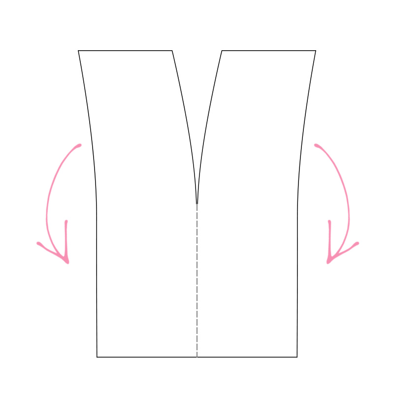 Assembly diagram for swimsuit cover up