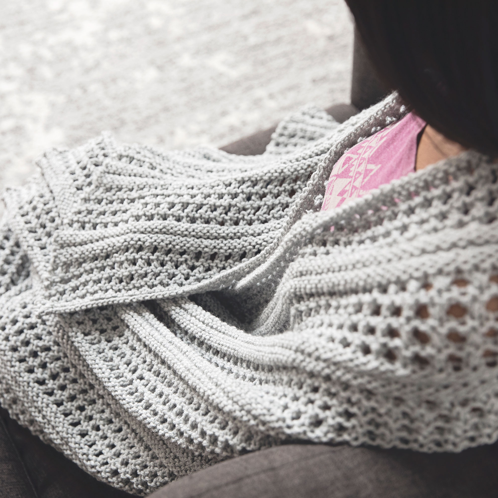 Modern Lace Knit Blanket Pattern - Leelee Knits
