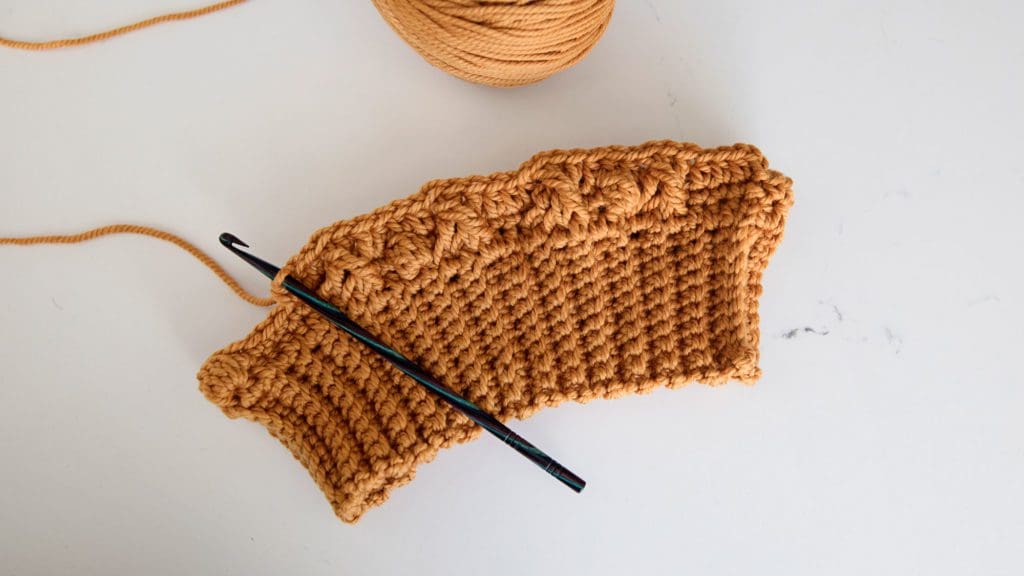 Brim of Crochet Hat Pattern Plus a few rows.
