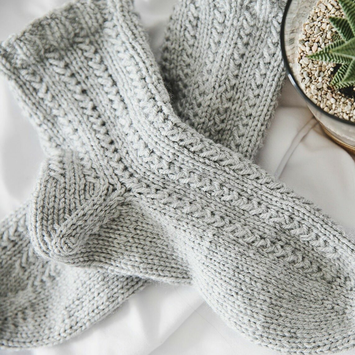 Toe Up Socks Knitting Pattern - Toasty Warm Autumn Socks - Leelee