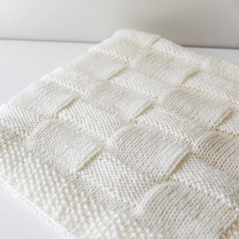 Basketweave Baby Blanket - Knitting Pattern - Leelee Knits