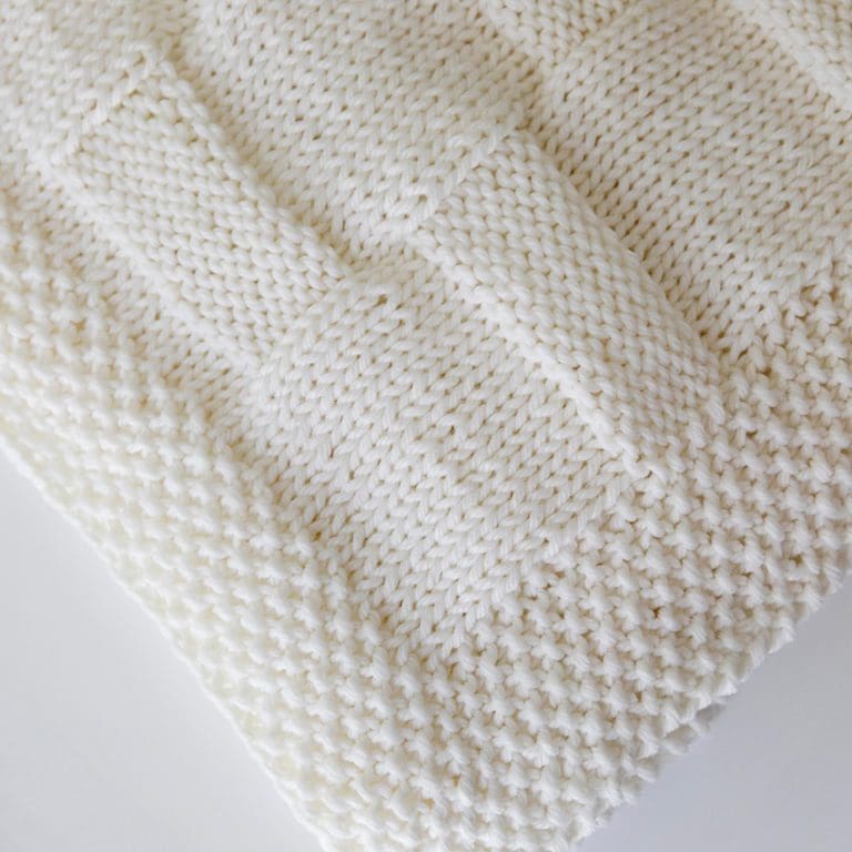 Basketweave Baby Blanket Knitting Pattern Leelee Knits