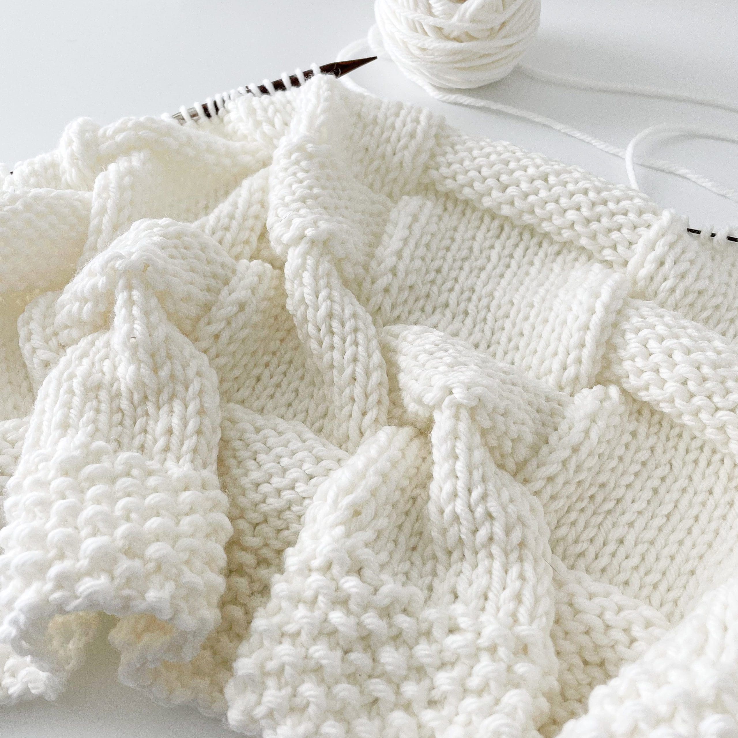 Basketweave Baby Blanket - Knitting Pattern - Leelee Knits