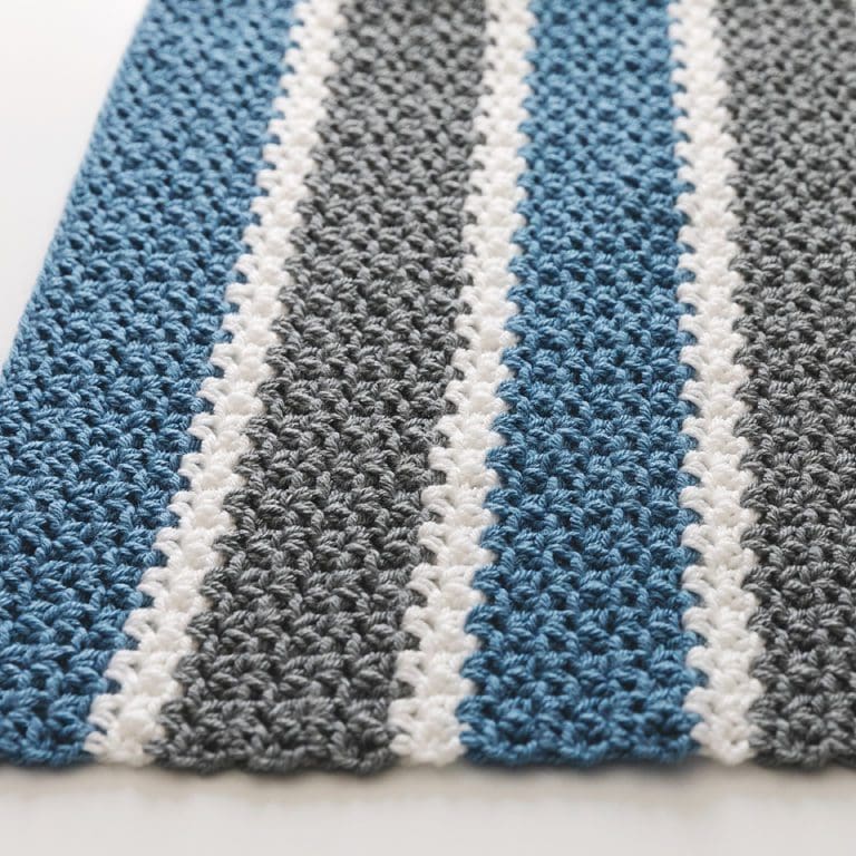 Cloudburst Striped Crochet Baby Blanket Pattern Leelee Knits