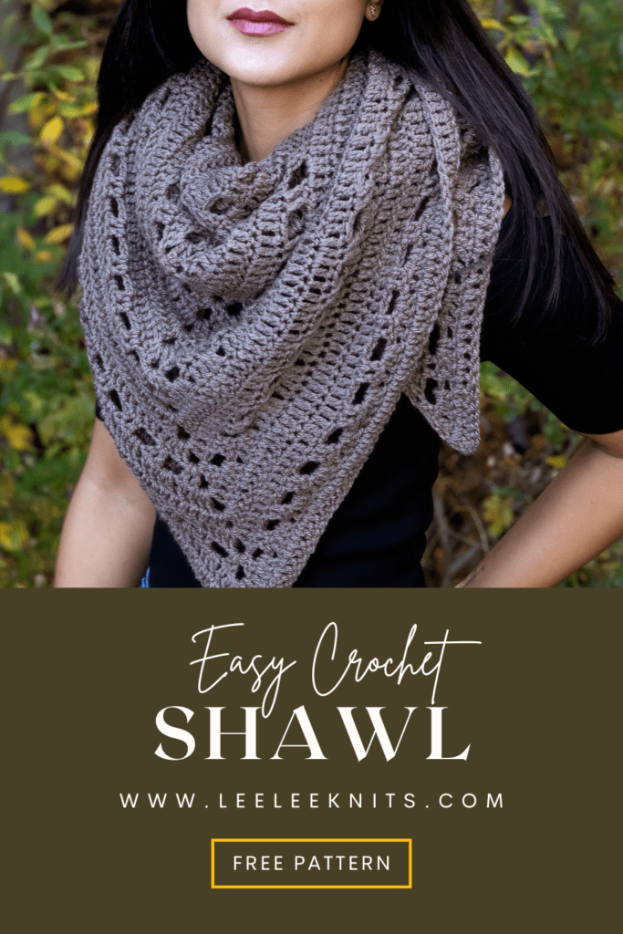 Easy Puff & Lace Crochet Triangle Scarf (or Shawl!) - free pattern