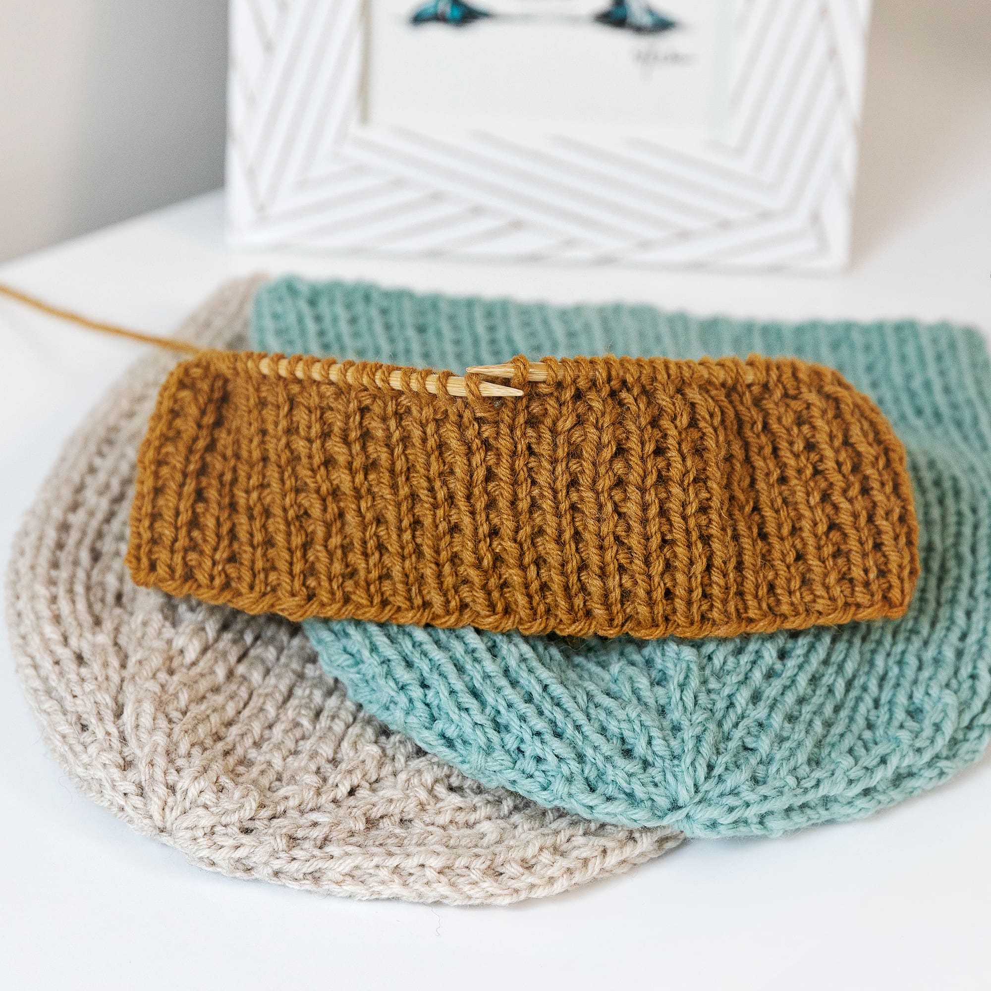 【2plan】Regina Damage Round Knit Broken Rib Stitch Knit Beanie Pattern - Leelee Knits