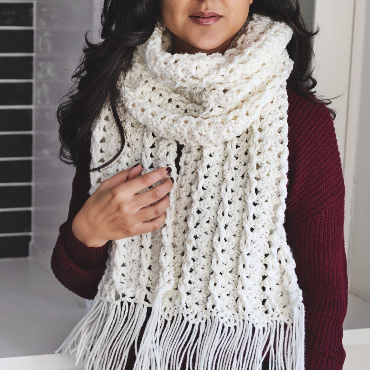 Crochet Winter Scarf Pattern Leelee Knits 0374