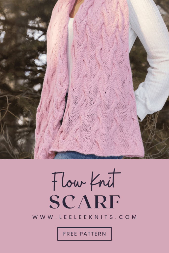Simple Cable Knit Scarf Pattern