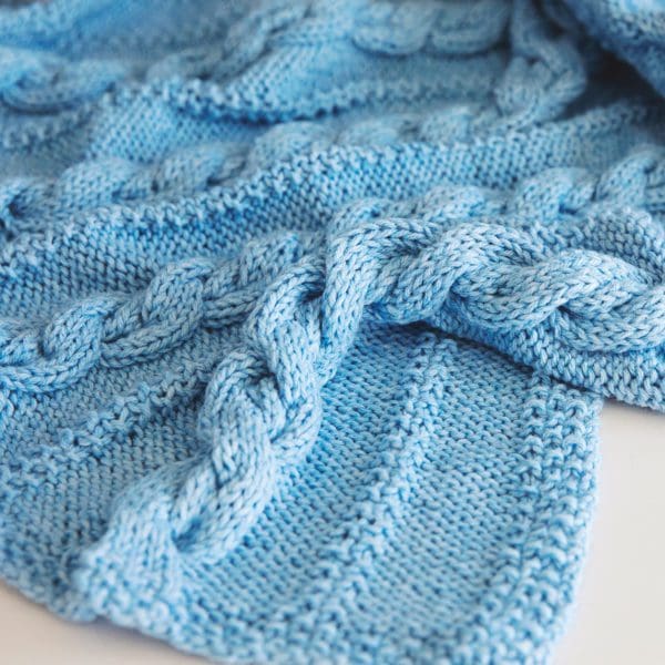 Cuddly Cable Knit Baby Blanket Pattern - Leelee Knits