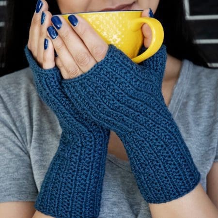 Stretch Knit Fingerless Gloves - Free Pattern - Leelee Knits