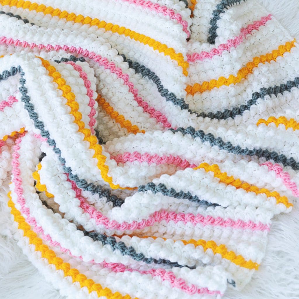 Colourful Crochet Blanket Pattern top view