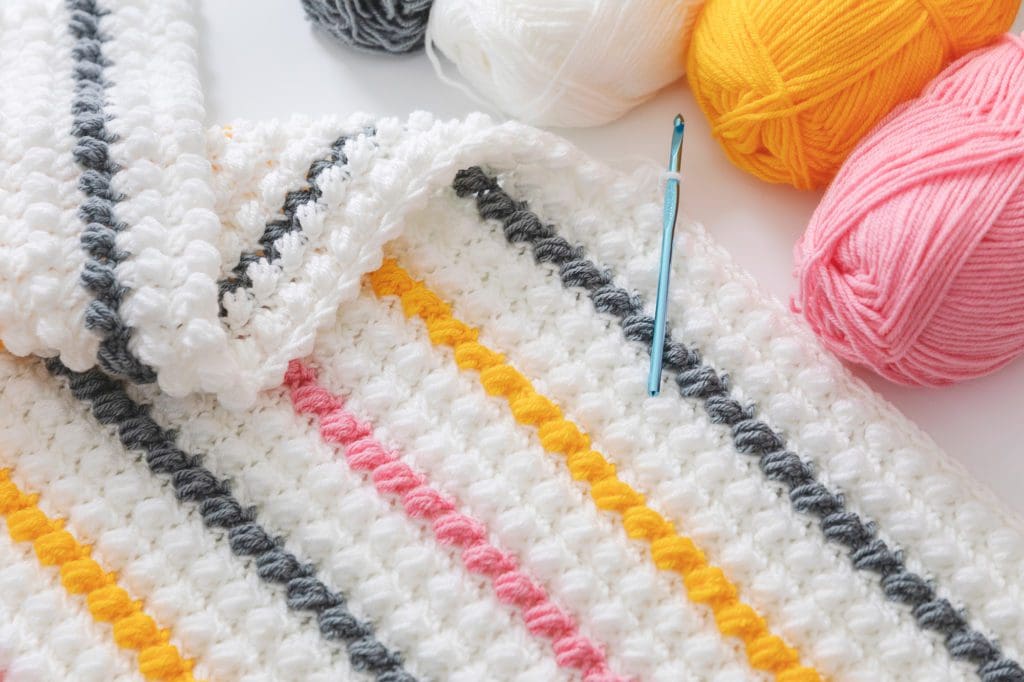 Colourful Striped Crochet Blanket Pattern