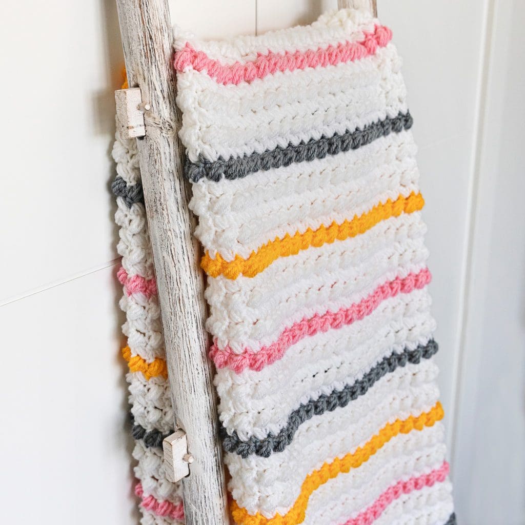 Colourful Striped Crochet Blanket Pattern - Leelee Knits