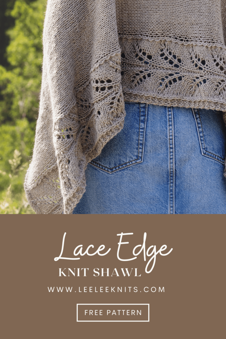 Lace Edge Knit Shawl Free Pattern Leelee Knits
