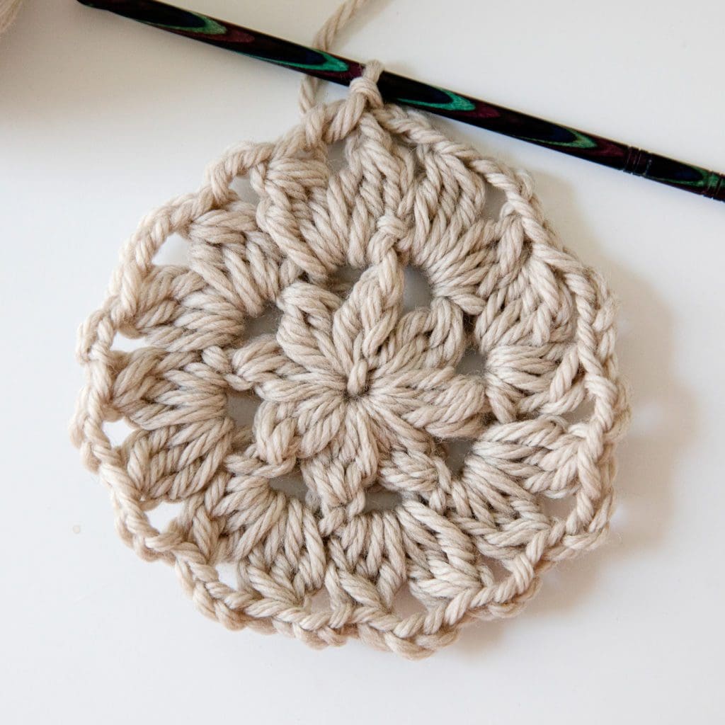 Boho Throw Pillow Crochet Pattern Round 2