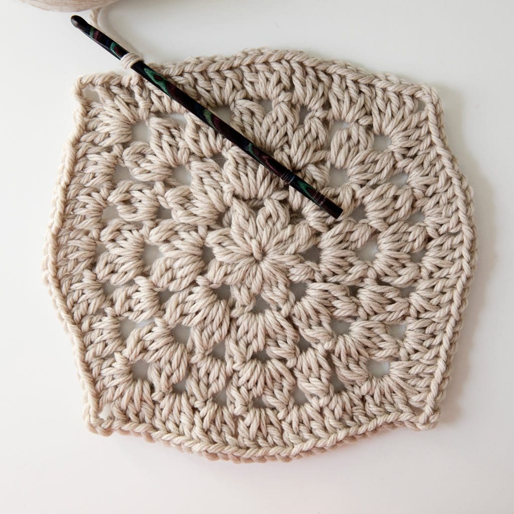 Boho Throw Pillow Crochet Pattern Round 4