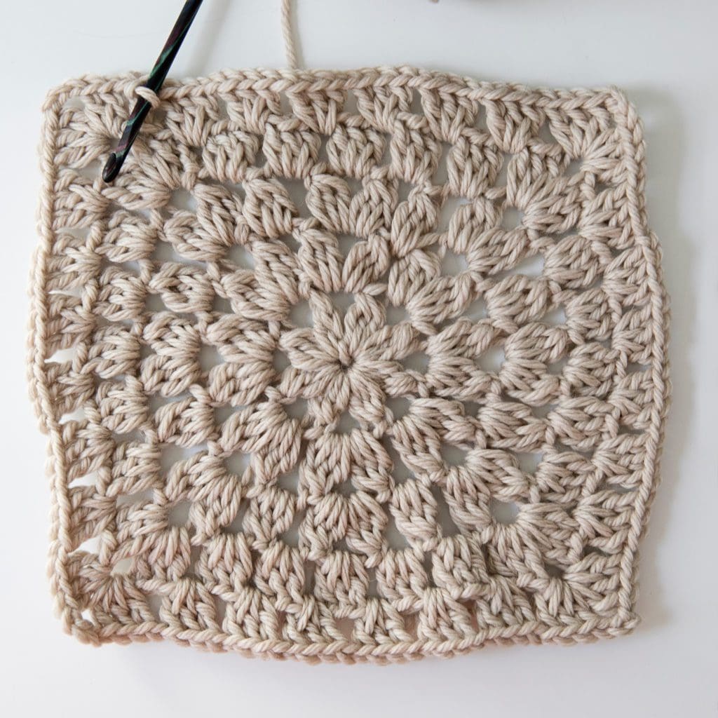 Boho Throw Pillow Crochet Pattern Round 5