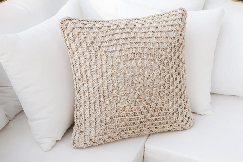 Boho Vibes Crochet Pillow Cover