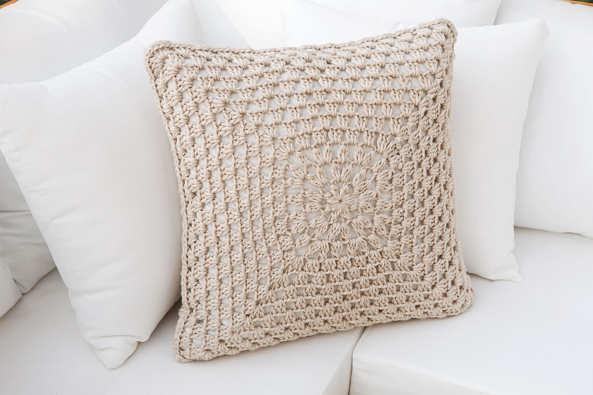 Boho Throw Pillow Crochet Pattern - Leelee Knits