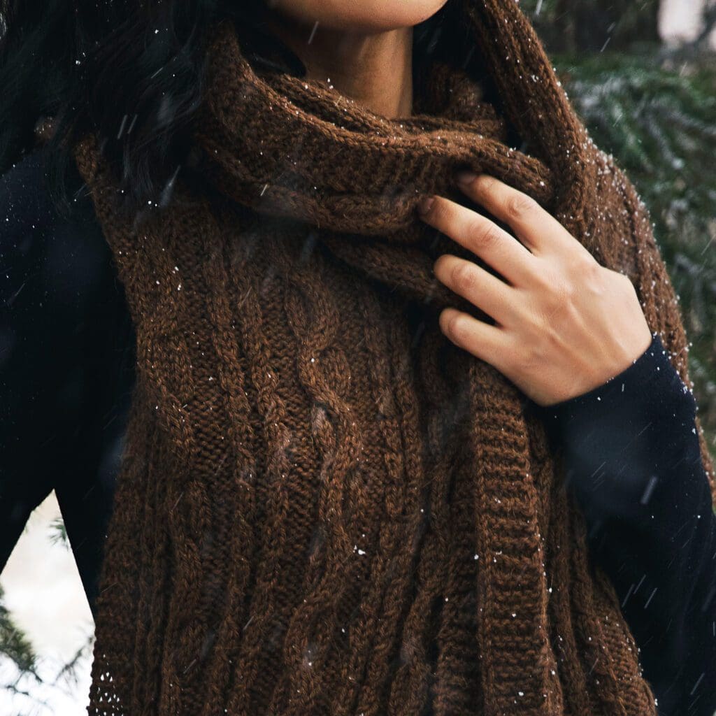 Cable Knit Scarf Pattern