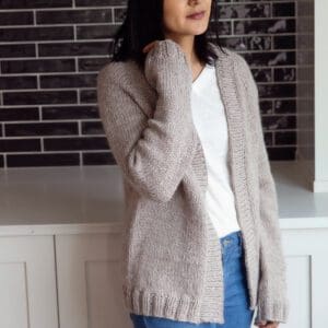 Simple Raglan Cardigan Knitting Pattern - Leelee Knits